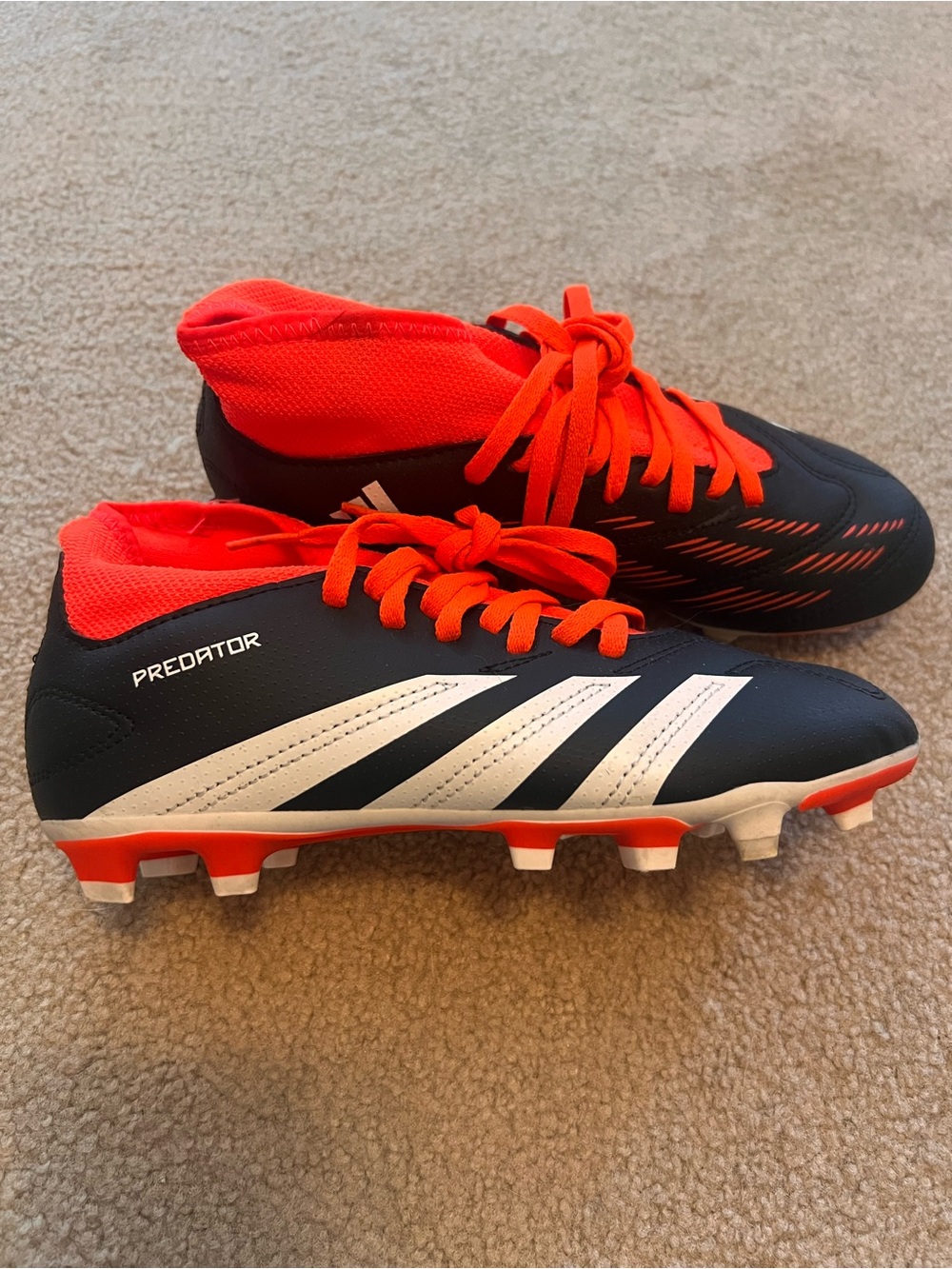 Adidas Predator Boy’s Soccer Cleats - Black & Bright Orange